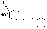 4-羟基-1-(2-苯基乙基)哌啶-4-甲腈分子结构 (CAS 23804-59-3)