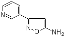 结构式 CAS# 23821-38-7, 3-(3-吡啶基)-5-异恶唑胺