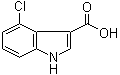 4-氯-1H-吲哚-3-羧酸分子结构 (CAS 23872-36-8)