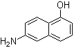 structure of CAS# 23894-12-4, 6-Amino-1-naphthol;2-Amino-5-hydroxynaphthalene; 2-Amino-5-naphthol; 6-Amino-1-naphthalenol