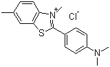 structure of CAS# 2390-54-7, Thioflavine T;C.I. 49005; Basic Yellow 1; 2-[4-(Dimethylamino)phenyl]-3,6-dimethylbenzothiazolium chloride
