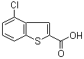4-氯苯并[b]噻吩-2-羧酸分子结构 (CAS 23967-57-9)