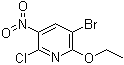 structure of CAS# 239791-63-0, 3-Bromo-6-chloro-2-ethoxy-5-nitropyridine