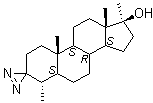 (4alpha,5alpha,17beta)-4,17-二甲基螺[雄甾烷-3,3'-[3H]双吖丙啶]-17-醇分子结构 (CAS 2398-56-3)