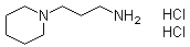 1-哌啶丙胺二盐酸盐分子结构 (CAS 24025-07-8)