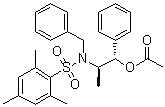 N-[(1R,2S)-2-(Acetyloxy)-1-methyl-2-phenylethyl]-2,4,6-trimethyl-N-(phenylmethyl)benzenesulfonamide molecular structure (CAS 240423-53-4)