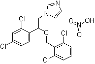 Isoconazole nitrate  molecular structure (CAS 24168-96-5)