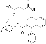 结构式 CAS# 242478-38-2, 索非那新琥珀酸盐; 1-氮杂双环[2.2.2]辛烷-8-基-(1S)-1-苯基-3,4-二氢-1H-异喹啉-2-甲酸酯丁二酸盐