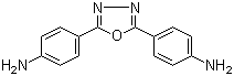 structure of CAS# 2425-95-8, 2,5-Bis(4-aminophenyl)-1,3,4-oxadiazole;4,4'-(1,3,4-Oxadiazole-2,5-diyl)dianiline