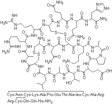 结构式 CAS# 24345-16-2, 蜂毒明肽; 蜂针液明肽