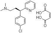 Dexchloropheniramine maleate molecular structure (CAS 2438-32-6)