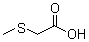 structure of CAS# 2444-37-3, 2-(Methylthio)acetic acid;(Methylthio)acetic acid; (Methylmercapto)acetic acid; (Methylsulfenyl)acetic acid;  2-(Methylthio)acetic acid; 2-(Methylthio)ethanoic acid; Methylsulfanylacetic acid; NSC 263480; S-Methylthioglycolic acid; alpha-(Methylthio)acetic acid