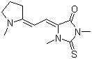 1,3-Dimethyl-5-[(1-methyl-2-pyrrolidinylidene)ethylidene]-2-thioxoimidazolidine-4-one molecular structure (CAS 2445-60-5)
