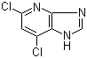 结构式 CAS# 24485-01-6, 5,7-二氯-1H-咪唑并[4,5-b]吡啶