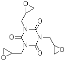 structure of CAS# 2451-62-9, 1,3,5-Triglycidyl isocyanurate ;1,3,5-Tris(oxiranylmethyl)-1,3,5-triazine-2,4,6(1H,3H,5H)-trione; Araldite PT-810; Teroxirone; TGIC; XB 2615