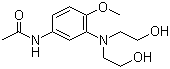 structure of CAS# 24530-67-4, 4-Acetylamino-2-(bis(2-hydroxyethyl)amino)anisole;3'-[Bis(2-hydroxyethyl)amino]-4'-methoxyacetamilde