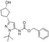 结构式 CAS# 2460255-81-4, 苄基{3-[(1R,3S)-3-羟基环戊基]-1-(2-甲基-2-丙基)-1H-吡唑-5-基}氨基甲酸酯