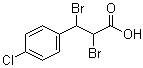 结构式 CAS# 24653-99-4, 2,3-二溴-3-(4-氯苯基)丙酸