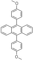 structure of CAS# 24672-76-2, 9,10-Bis(4-methoxyphenyl)anthracene;9,10-Di(p-methoxyphenyl)anthracene; 9,10-Di-p-anisylanthracene; NSC 652541