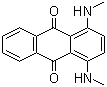 结构式 CAS# 2475-44-7, 分散蓝 14; 溶剂蓝 78; 1,4-二(甲氨基)蒽醌