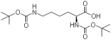 结构式 CAS# 2483-46-7, (S)-2,6-二叔丁氧羰基氨基己酸