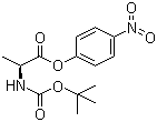 Boc-L-alanine 4-nitrophenyl ester molecular structure (CAS 2483-49-0)