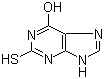 structure of CAS# 2487-40-3, 2-Thioxanthine;6-Hydroxypurine-2-thiol; 2-Mercapto-6-hydroxypurine; 6-Hydroxy-2-mercaptopurine; 2-Sulfanylidene-3,5-dihydropurin-6-one
