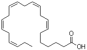 structure of CAS# 24880-45-3, Clupanodonic acid;(all-Z)-7,10,13,16,19-Docosapentaenoic acid; 7Z,10Z,13Z,16Z,19Z-Docosapentaenoic acid