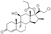 (11beta,16beta)-21-Chloro-9-fluoro-11-hydroxy-16-methyl-17-(1-oxopropoxy)pregn-4-ene-3,20-dione molecular structure (CAS 25120-99-4)