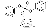 structure of CAS# 25155-23-1, Trixylenyl phosphate;Dimethylphenol 1,1',1''-phosphate; Xylenol phosphate; Antiblaze 524; Antiblaze TXP; Coalite NTP; Durad 220X; Phosflex 179; Phosphoric acid trixylyl ester; TXP; Trixylyl phosphate