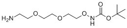 structure of CAS# 252378-69-1, t-Boc-Aminooxy-PEG2-amine;tert-butyl N-[2-[2-(2-aminoethoxy)ethoxy]ethoxy]carbamate