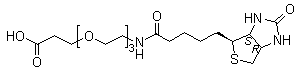 18-[(3aS,4S,6aR)-Hexahydro-2-oxo-1H-thieno[3,4-d]imidazol-4-yl]-14-oxo-4,7,10-trioxa-13-azaoctadecanoic acid molecular structure (CAS 252881-76-8)