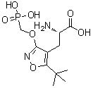 structure of CAS# 252930-37-3, (alphaS)-alpha-Amino-5-(1,1-dimethylethyl)-3-(phosphonomethoxy)-4-isoxazolepropanoic acid;(S)-ATPO