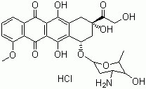 Doxorubicin hydrochloride molecular structure (CAS 25316-40-9)