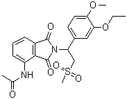 N-[2-[1-(3-Ethoxy-4-methoxyphenyl)-2-(methylsulfonyl)ethyl]-2,3-dihydro-1,3-dioxo-1H-isoindol-4-yl]acetamide molecular structure (CAS 253168-86-4)