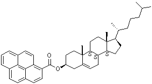 (3beta)-Cholest-5-en-3-ol 3-(1-pyrenecarboxylate) molecular structure (CAS 253186-38-8)