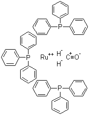 structure of CAS# 25360-32-1, Carbonyldihydrotris(triphenylphosphine)ruthenium;Carbonyldihydridotris(triphenylphosphine)ruthenium; Dihydridotris(triphenylphosphine)ruthenium carbonyl