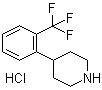 结构式 CAS# 255051-14-0, 4-(2-三氟甲基苯基)哌啶盐酸盐