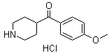 结构式 CAS# 25519-82-8, 4-(4-甲氧基苯甲酰基)哌啶盐酸盐