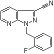 1-(2-Fluorobenzyl)-1H-pyrazolo[3,4-b]pyridine-3-carbonitrile molecular structure (CAS 256376-65-5)