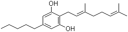 Cannabigerol molecular structure (CAS 25654-31-3)