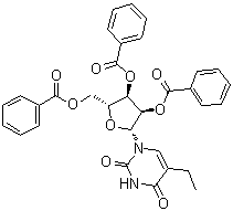 5-Ethyl-2',3',5'-tri-O-benzoyluridine molecular structure (CAS 25692-02-8)