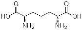 structure of CAS# 2577-62-0, (2R,6R)-rel-2,6-Diaminoheptanedioic acid;(±)-Diaminopimelic acid; (±)-alpha,epsilon-Diaminopimelic acid; DL-2,6-Diaminopimelic acid; DL-alpha,epsilon-Diaminopimelic acid