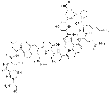 结构式 CAS# 258276-95-8, 小鼠瘦素(116-130)酰胺