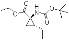 结构式 CAS# 259217-95-3, (1R,2S)-1-[(叔丁氧羰基)氨基]-2-乙烯基环丙烷羧酸乙酯