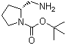 结构式 CAS# 259537-92-3, (R)-2-氨甲基-1-N-Boc-吡咯烷; (R)-2-氨甲基-1-吡咯烷甲酸叔丁酯