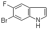 structure of CAS# 259860-08-7, 6-Bromo-5-fluoro-1H-indole;6-Bromo-5-fluoroindole