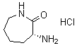 structure of CAS# 26081-03-8, (3R)-3-Aminohexahydro-2H-azepin-2-one monohydrochloride