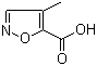 structure of CAS# 261350-46-3, 4-Methylisoxazole-5-carboxylic acid;4-Methyl-5-isoxazolecarboxylic acid