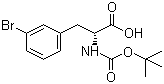 (R)-N-Boc-3-Bromophenylalanine molecular structure (CAS 261360-77-4)